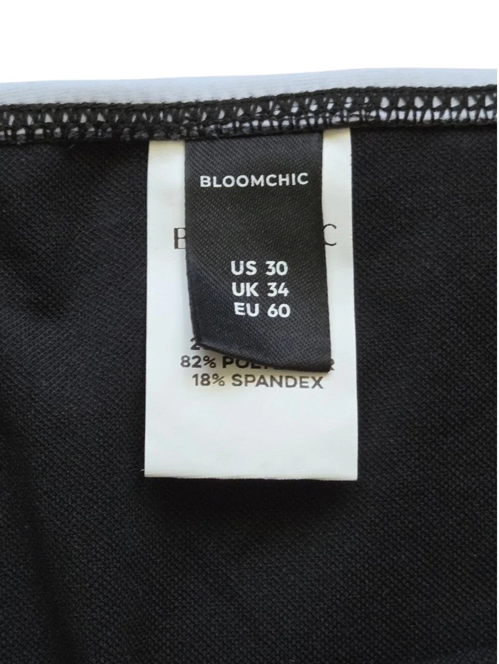 BloomChic Striped Swim Dress Black White Tie Front Cross Back Swimsuit 6X NWT
